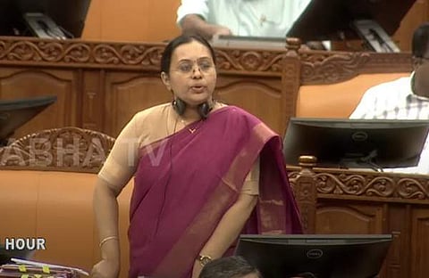 വീണാ ജോര്ജ് നിയമസഭയില് സംസാരിക്കുന്നു