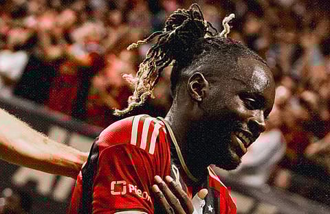 അറ്റ്ലാന്റയുടെ ആദ്യ ഗോൾ വലയിലാക്കിയ മുയുമ്പ/ ട്വിറ്റർ