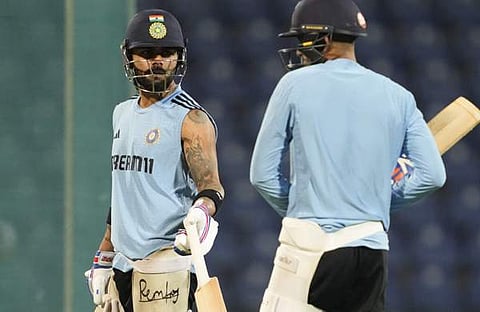 വിരാട് കോഹ്ലി പരിശീലനത്തിനിടെ/ പിടിഐ