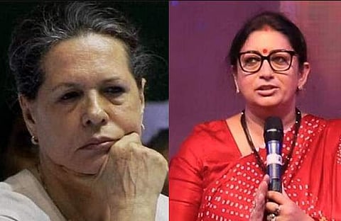 സോണിയ ഗാന്ധി, സ്മൃതി ഇറാനി/ ഫയൽചിത്രം