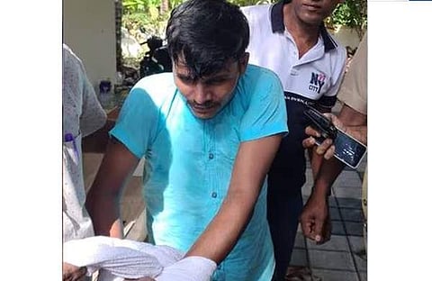 വീട്ടിൽ അതിക്രമിച്ച് കയറിയ യുവാവിനെ പിടികൂടിയപ്പോൾ, ടിവി ദൃശ്യം