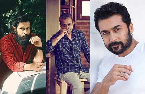 ചിയാൻ വിക്രം, ഗൗതം വാസുദേവ് മേനോൻ, സൂര്യ/ ഫെയ്സ്ബുക്ക്