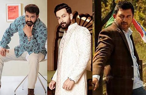 മോഹൻലാൽ, പൃഥ്വിരാജ്, അരവിന്ദ് സ്വാമി/ ഫെയ്സ്ബുക്ക്