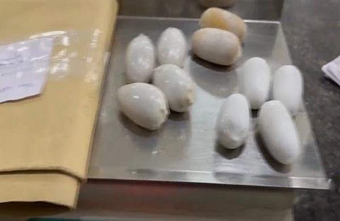 പിടികൂടിയ സ്വർണം/ ടിവി ദൃശ്യം