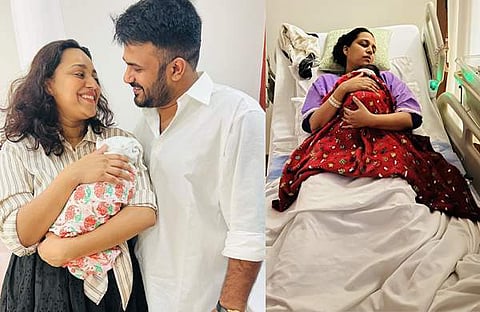 സ്വര ഭാസ്കർ മകൾക്കും ഭർത്താവിനുമൊപ്പം/ ഇൻസ്റ്റഗ്രാം