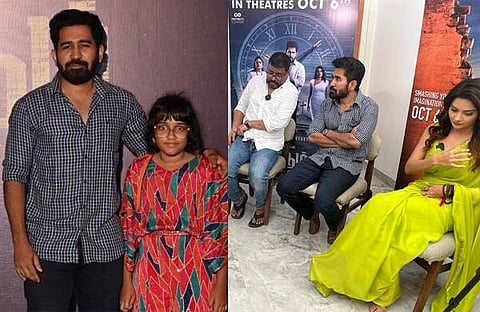 വിജയ് ആന്റണി 'രത്തം' ചിത്രത്തിന്റെ പ്രമോഷൻ പരിപാടിയിൽ/ എക്സ്