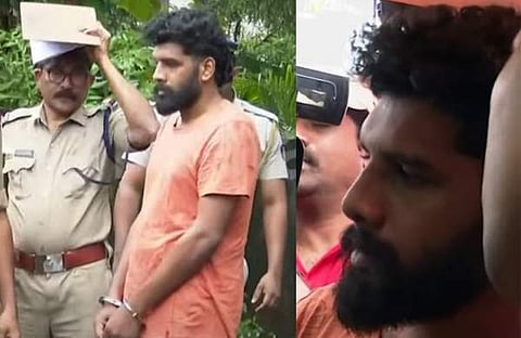 റോബിനെ തെളിവെടുപ്പിന് എത്തിച്ചപ്പോൾ/ ടിവി ദൃശ്യം