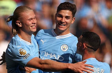 ഗോൾ നേട്ടമാഘോഷിക്കുന്ന ഹാളണ്ട്/ ട്വിറ്റർ