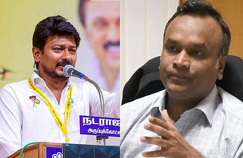 ഉദയനിധി സ്റ്റാലിനും പ്രിയങ്ക് ഖാർഗെയും/ പിടിഐ, ഫയൽ