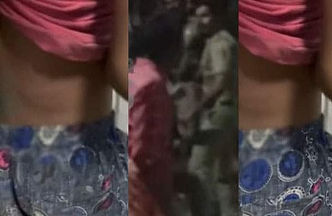 കായംകുളത്ത് മർദ്ദനമേറ്റ കുട്ടി/ ടിവി ദൃശ്യം