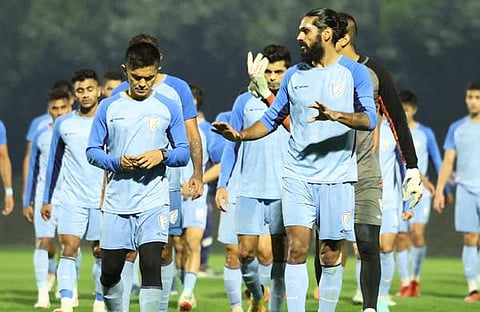 ഇന്ത്യൻ ടീം പരിശീലനത്തിൽ/ ട്വിറ്റർ