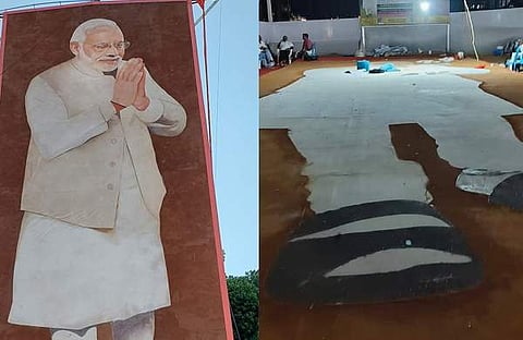 നരേന്ദ്ര മോദിയുടെ മണൽ ചിത്രം/ ഫെയ്സ്ബുക്ക്