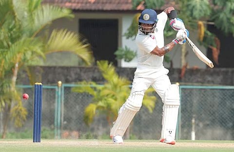 അർധ സെഞ്ച്വറി നേടിയ വിഷ്ണു വിനോദിന്റെ ബാറ്റിങ്/ ഫെയ്സ്ബുക്ക്