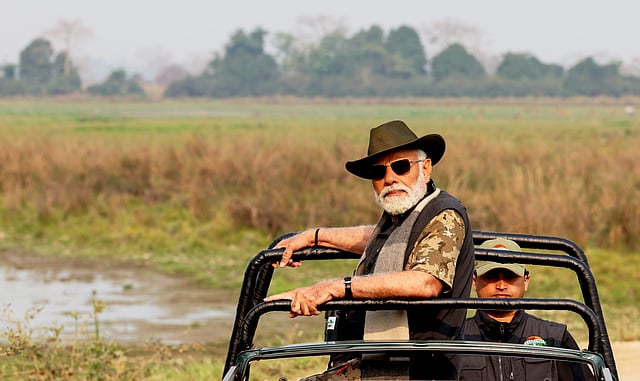 ദേശീയ ഉദ്യാന സന്ദര്ശനത്തിനിടെ പ്രധാനമന്ത്രി