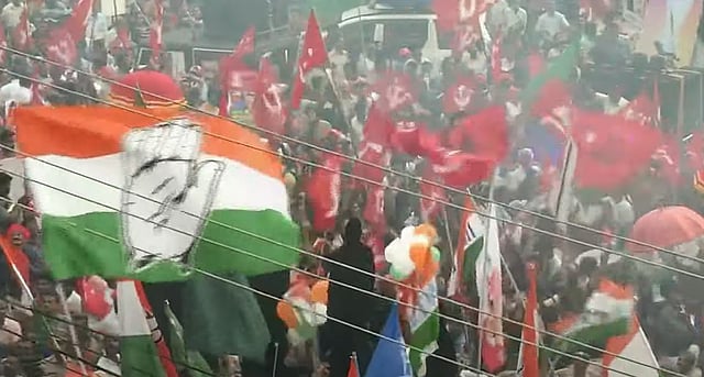 കല്ലേറ്, സംഘർഷം; എംഎൽഎയ്ക്ക് ഉൾപ്പടെ നിരവധി പേർക്ക് പരിക്ക്: കണ്ണീർ വാതകം പ്രയോഗിച്ച് പൊലീസ്