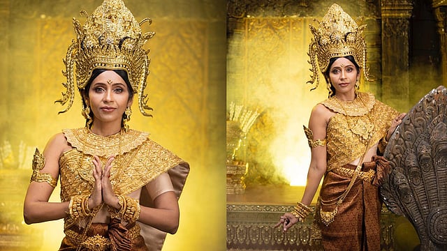 സ്വർണക്കിരീടവും ആഭരണങ്ങളും; അപ്സരസായി കംബോഡിയയിലെ ഇന്ത്യൻ അംബാസഡർ: ചിത്രങ്ങൾ വൈറൽ
