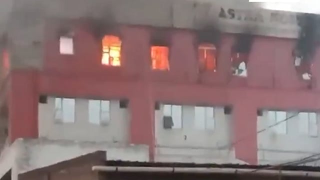 Massive fire breaks out at hospital