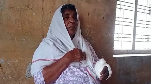 കൈ കഴുകാന് വെള്ളം കോരി നല്കിയില്ല; മകന് അമ്മയുടെ കൈ തല്ലിയൊടിച്ചു
