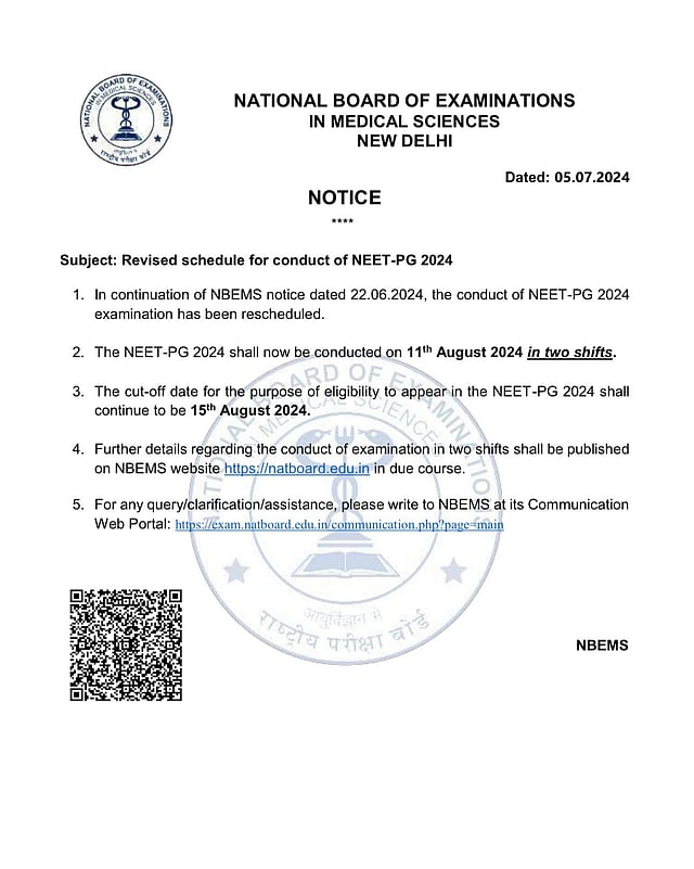NEET PG 2024 Date Announced