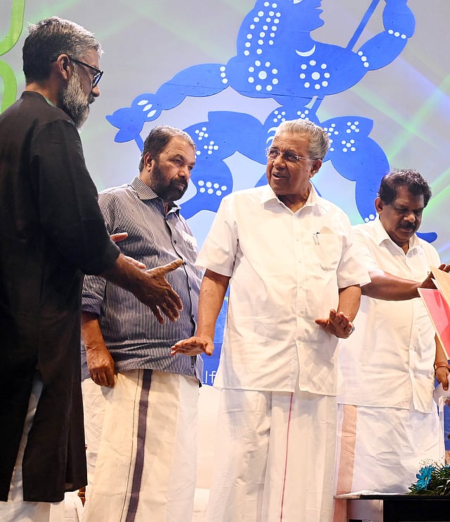 രഞ്ജിത്ത്, വി. ശിവന്കുട്ടി, പിണറായി വിജയന്, ആന്റണി രാജു എന്നിവര് ഐഎഫ്എഫ്കെ വേദിയില്