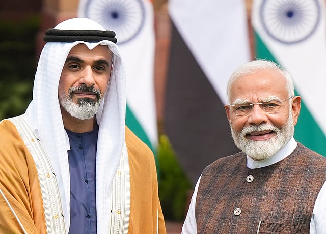 മോദിക്കൊപ്പം അബുദാബി കിരീടവകാശി