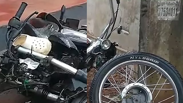 തിരുവനന്തപുരത്ത് ബൈക്കുകൾ തമ്മിൽ കൂട്ടിയിടിച്ചുണ്ടായ അപകടം