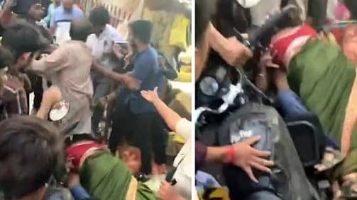 ഓട്ടോറിക്ഷയും കാറും കൂട്ടിയിടിച്ചു; കാര്‍ ഓടിച്ചയാളെ ആള്‍ക്കൂട്ടം അടിച്ചും ചവിട്ടിയും കൊലപ്പെടുത്തി-വിഡിയോ