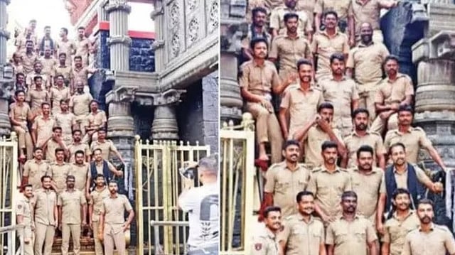 Photoshoot of policemen at sabarimala