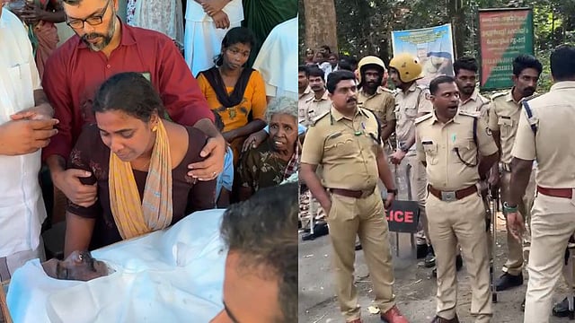 എല്ദോസിന് അന്ത്യചുംബനം നല്കി ബന്ധുക്കള്