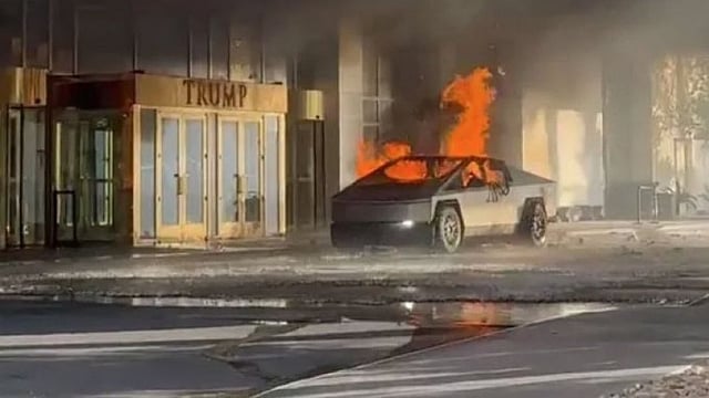 Tesla Cybertruck explodes outside Trump's hotel; one dead, seven injured