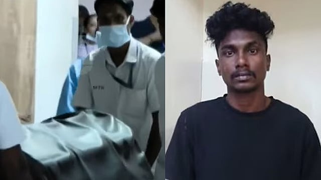 അനൂപ്, യുവതിയുടെ മൃതദേഹം കളമശേരി മെഡിക്കൾ കോളജിലെത്തിച്ചപ്പോൾ