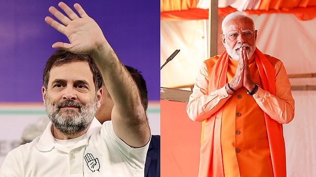 തെരഞ്ഞെടുപ്പിന് മുന്നോടിയായി ഇന്നലെ ഡൽഹിയിൽ നടന്ന പൊതുയോഗത്തിൽ പങ്കെടുക്കാനെത്തിയ പ്രധാനമന്ത്രിയും രാഹുൽ ഗാന്ധിയും