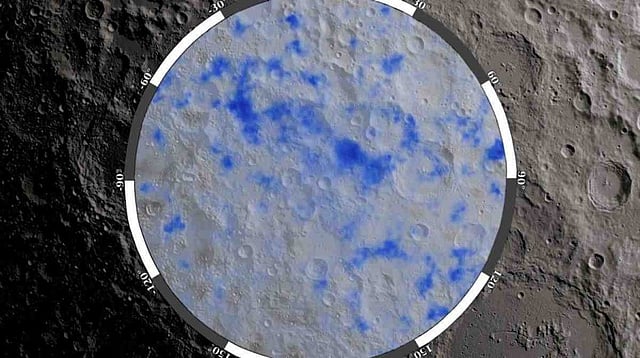 Water presence outside the moon's polar regions, crucial discovery