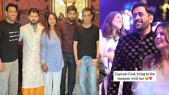 Dhoni and Sakshi sing and dance at Pant's sister's wedding, video