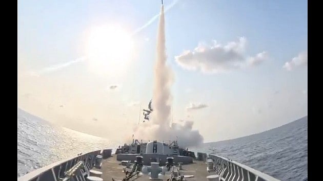 Navy warship conducts missile test in Arabian Sea