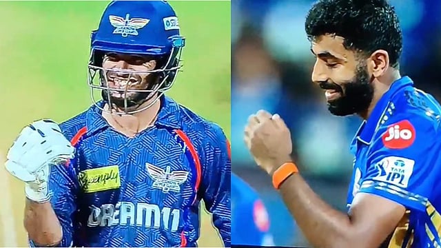 Bishnoi celebrates after hitting Bumrah for a six, the field bursts into laughter, video