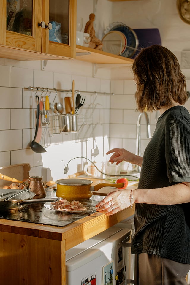 cooking food