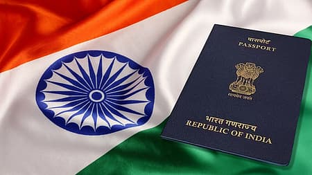 pass port and indan flag