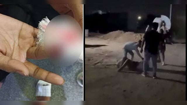 Group of girls harassed by several boys