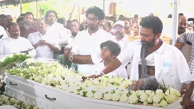 Shine Tom Chacko’s father's Funeral