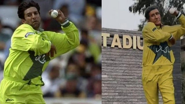Wasim Akram's Life-Size Statue In Pakistan's Hyderabad Triggers Memes, Jokes On Social Media