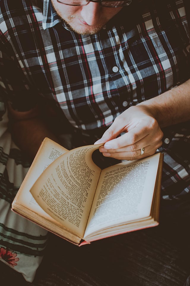 image of Man Reading Book