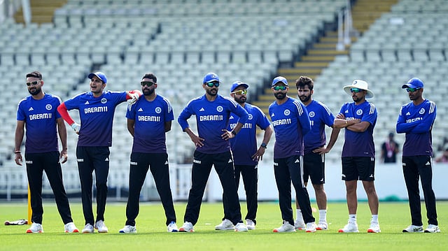 Indian cricket team during practice session