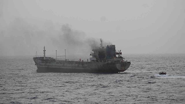 Pulau flagged MT Yi Cheng 6 Cargo ship catches fire in Gulf of Oman Indian Navy launches rescue mission