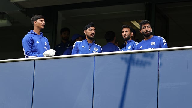 Indian players Yashasvi Jaiswal, Arshdeep Singh, Prasidh Krishna, Jasprit Bumrah