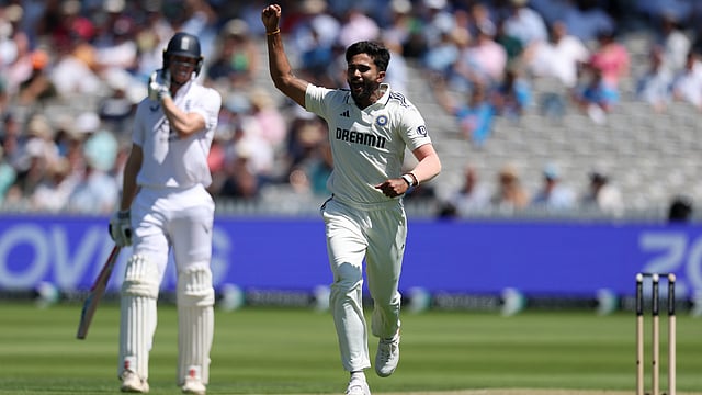 Nitish Kumar Reddy celebrates his wicket