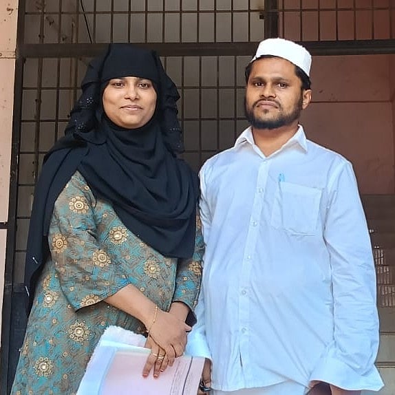 Abu Thahir and Thasleema appears together for plus two equivalency exam