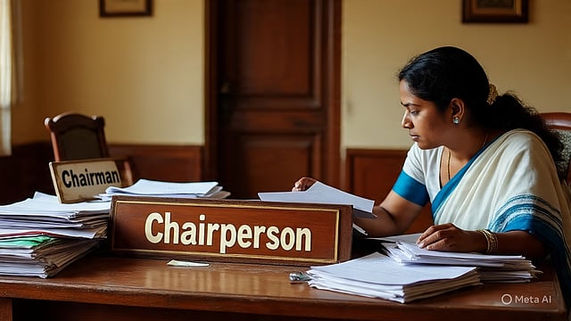 govt office with the nameplate chairperson