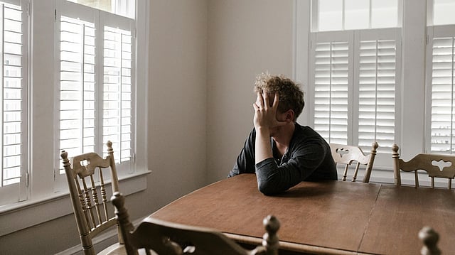 Man sitting alone
