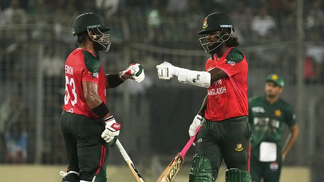 Bangladesh batters during the match